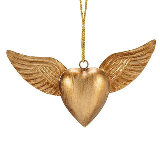 Abbott - Sm Double Winged Heart Ornament-6’’ W