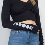 Moon Phases Cinched-Front Top