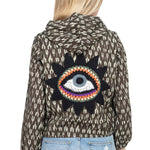 Crochet Mandala Bomber Jacket