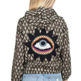 Crochet Mandala Bomber Jacket
