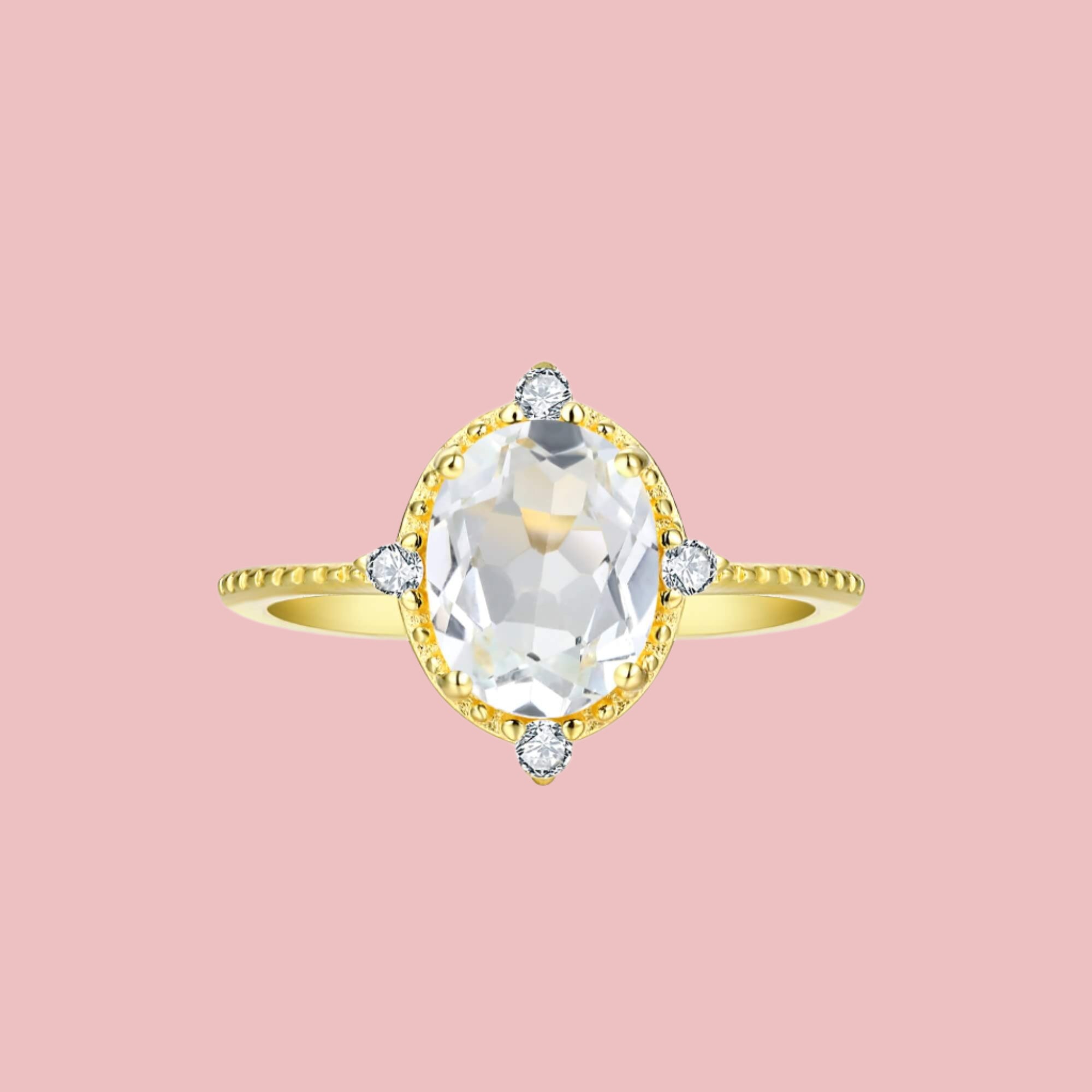 White Topaz Ring