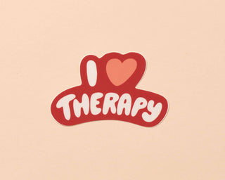 I Heart Therapy Vinyl Sticker