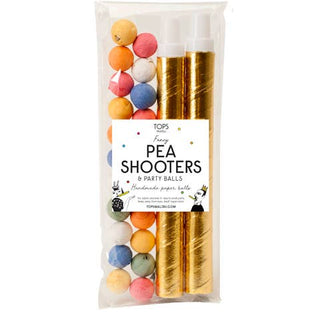 Fancy Pea Shooters w/Colored Paper Balls - Set of 2 Shooters