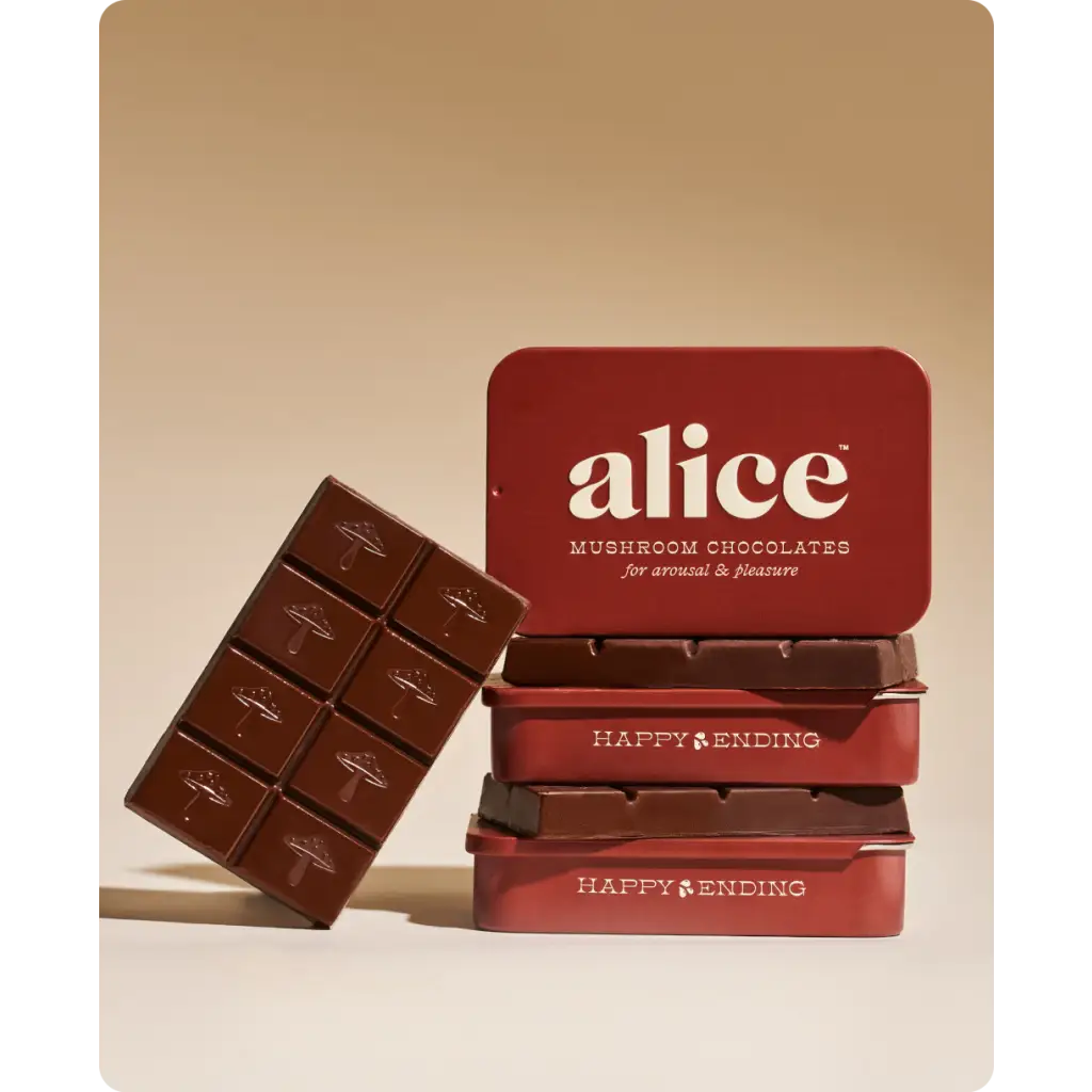 Alice Mushrooms - Happy Ending - mushroom chocolate