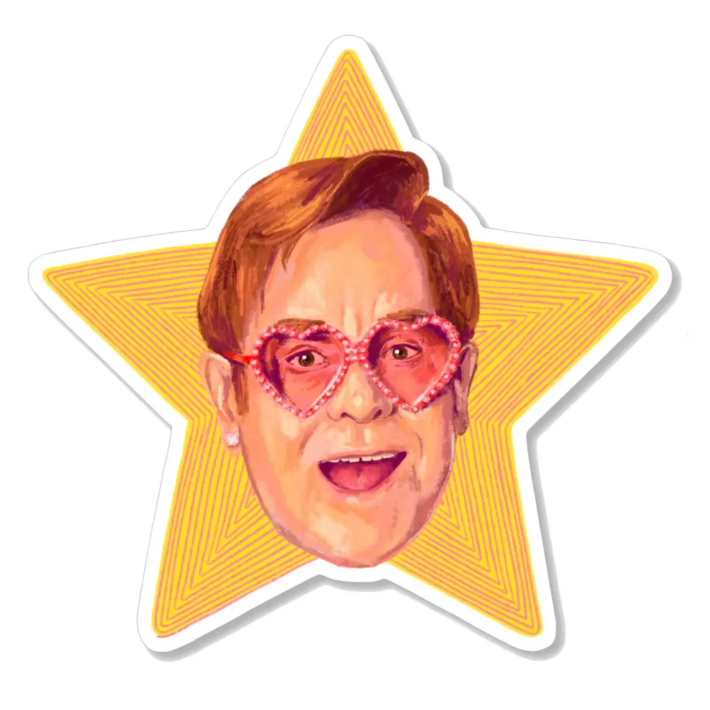 Elton John Sticker - Star