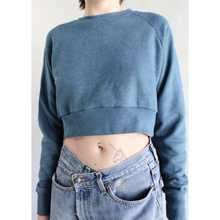 American Recycled Clothing - Cropped Fitted Sweatshirt