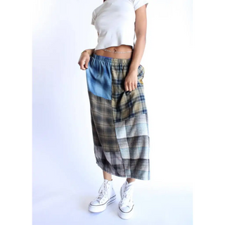 Vintage Flannel Skirt Rework