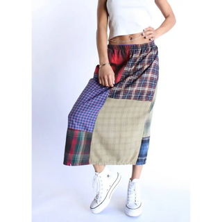 Vintage Flannel Skirt Rework