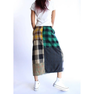 Vintage Flannel Skirt Rework