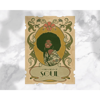 Art Nouveau Saint Card Stickers- Our Lady of Soul - Matte