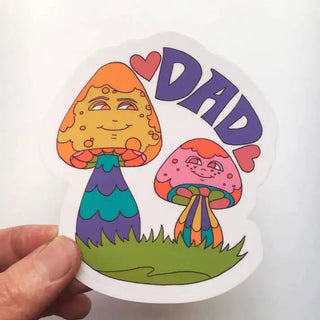 Astral Weekend Stickers 3-inch - Dad Mushroom