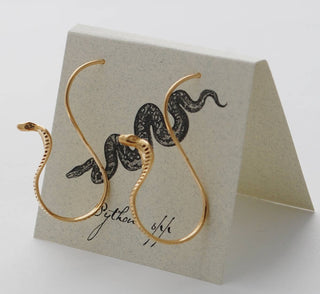 14k Gold Snake Earrings