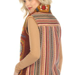 Crochet Mandala Fleece Lined Vest 