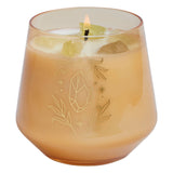 Citrine Crystal Healing Glass Candle