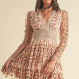 Floral Lace Mini Dress