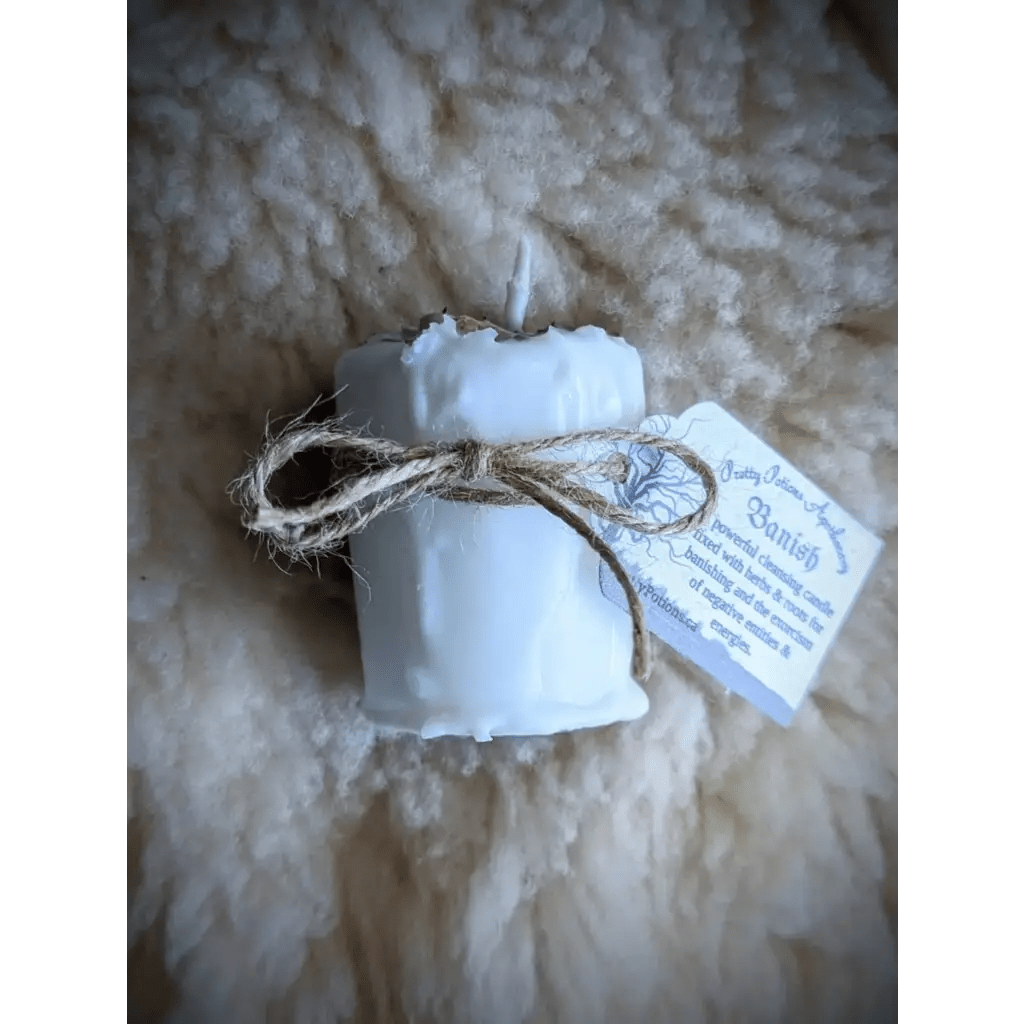 Banish Ritual Herbal Votive Candle
