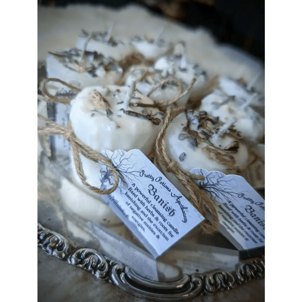 Banish Ritual Herbal Votive Candle