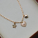 Sweetheart Opal Charm Necklace