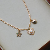 Sweetheart Opal Charm Necklace