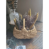 Beeswax Candle and Floral Bundle
