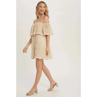 Beige Lace Dress