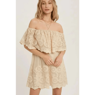 Beige Lace Dress