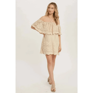 Beige Lace Dress