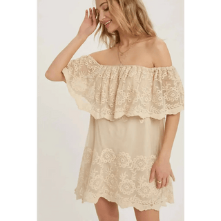 Beige Lace Dress