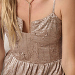 Metallic Corset Maxi Dress