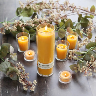 Pure Beeswax Sanctuary Glass Candle