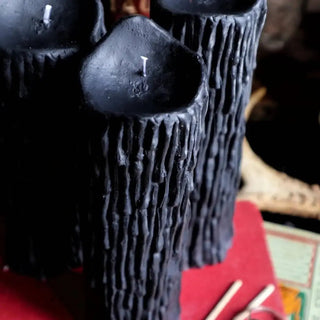 Black Tall Witch Drip Pillar Candle