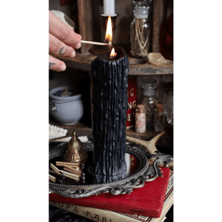 Black Tall Witch Drip Pillar Candle