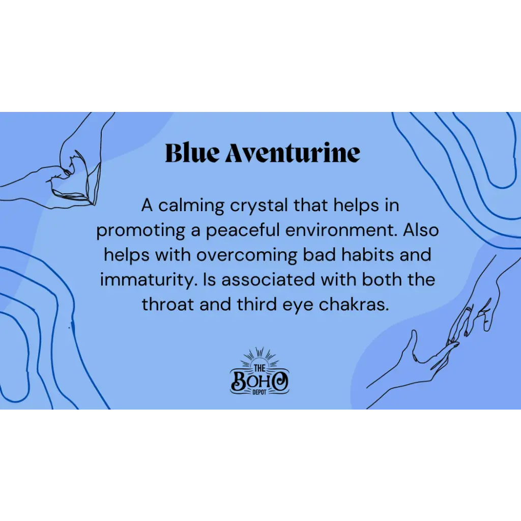 Blue Aventurine Crystal Tumbled Stone - Crystals