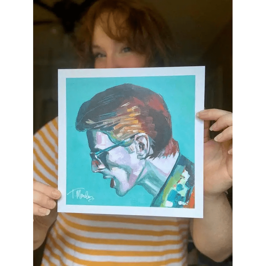 Blue David Bowie Art Print