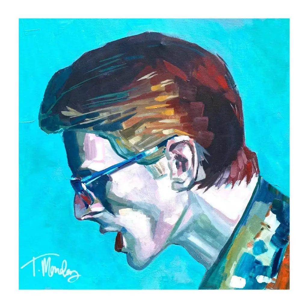 Blue Bowie - 8x8 Art Print - by Tyler Darling