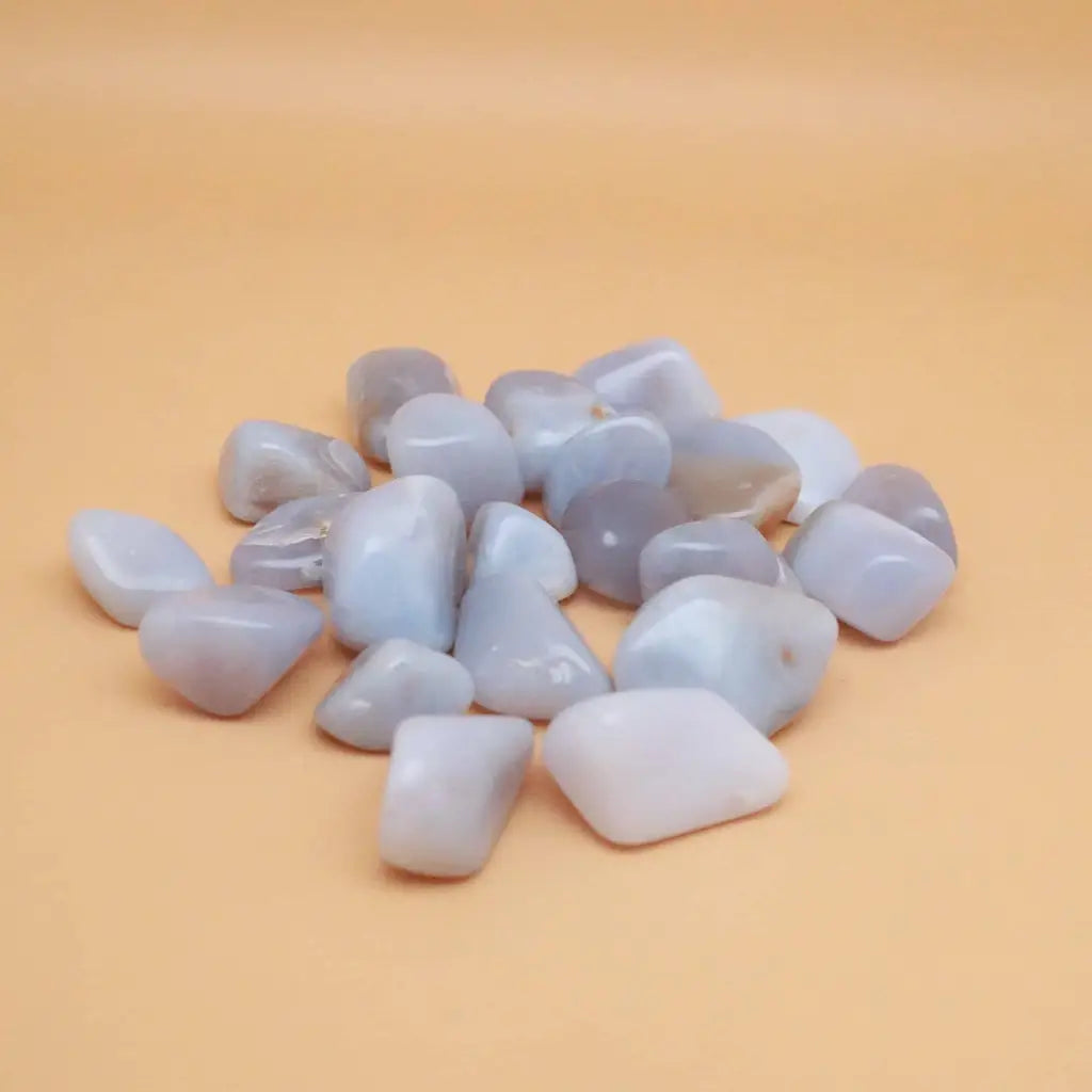 Blue Chalcedony Crystal Tumbled Stone - Crystals