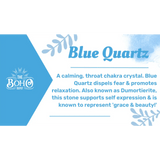 Blue Quartz Crystal Tumbled Stone - Crystals