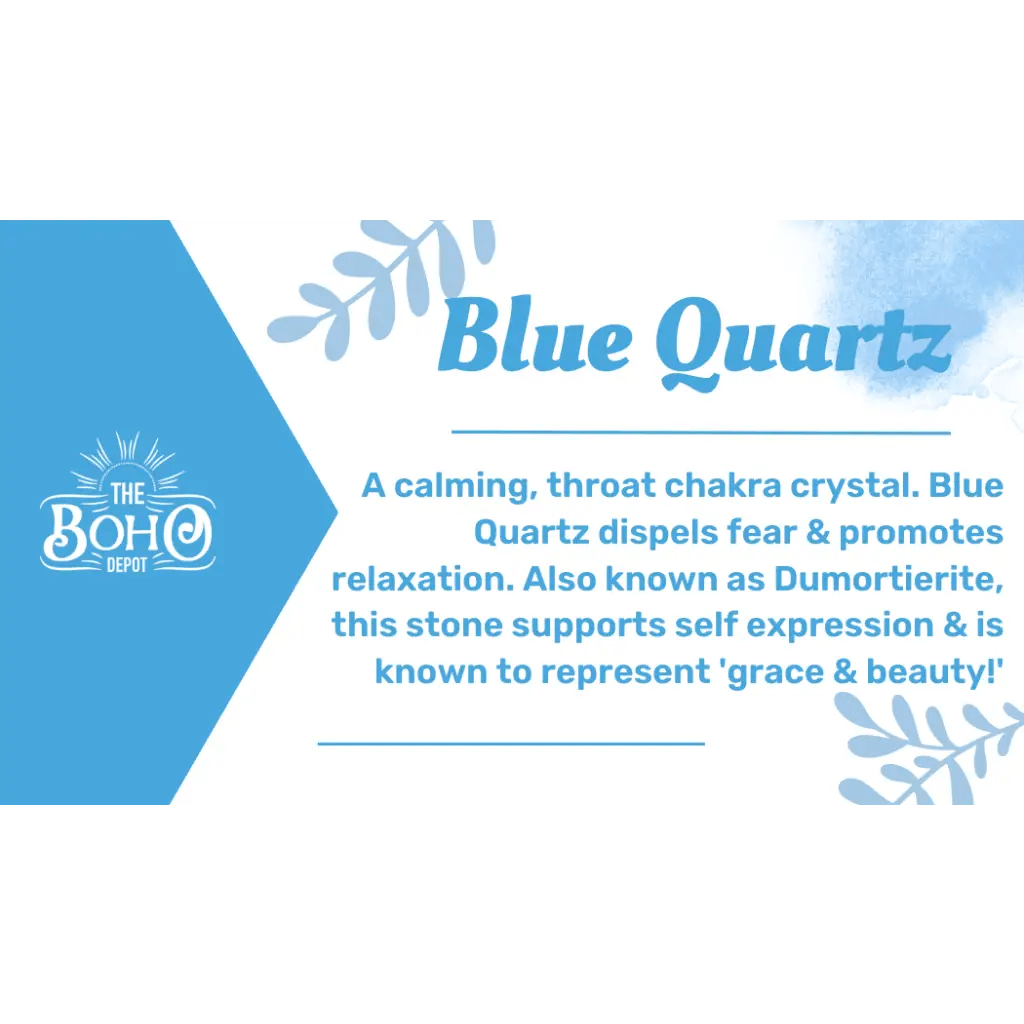 Blue Quartz Crystal Tumbled Stone - The Boho Depot