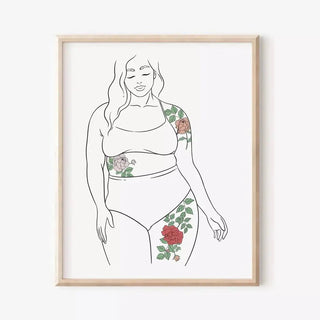'Body Positive Tattoo' Art Print - The Boho Depot