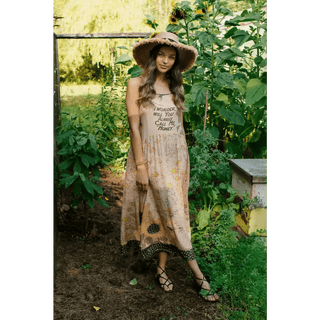 Bohéme Slip Dress with Bees and Sunflowers by Market