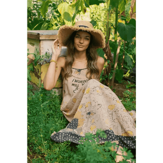 Bohéme Slip Dress with Bees and Sunflowers by Market