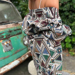 Handmade festival trench coat in unisex bohemian style look