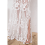 White Boho Lace Maxi Beach Wedding Dress
