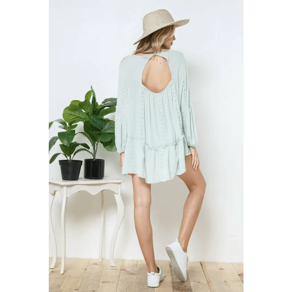 boho tunic top dress The Stevie Chain Tunic 70s Boho Tunic Dress | Wear as a Top or Crop