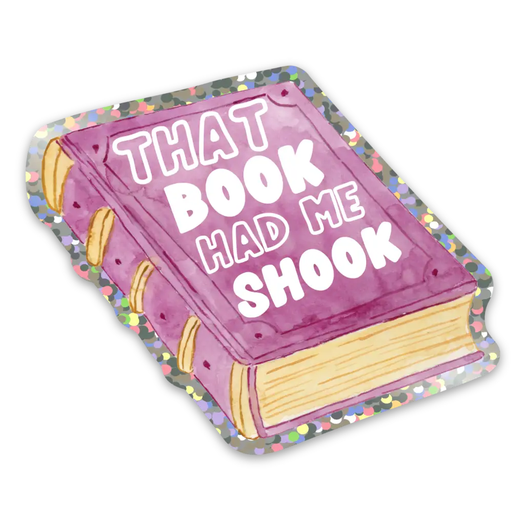 Book Lover Glitter Sticker