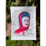 Botanic Frida - 12x16 Art Print - by Tyler Darling