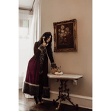 Jennafer Grace Burgundy Velvet Faux Fur Jacket