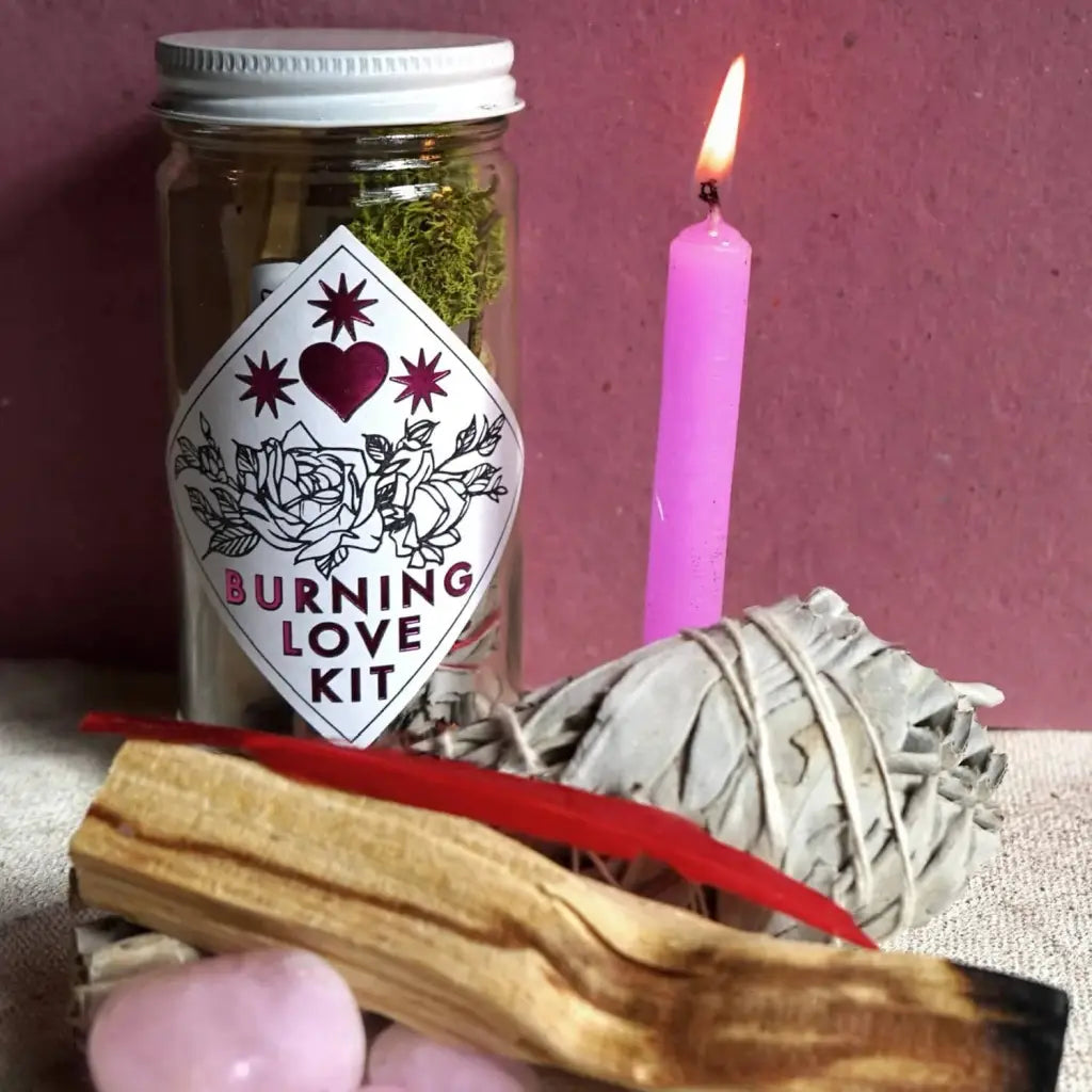 Burning Love Rose Quartz Kit - Incense & Smudge