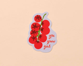 Grow (Tomato) Girl Vinyl Sticker