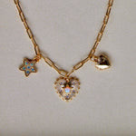 Sweetheart Opal Charm Necklace